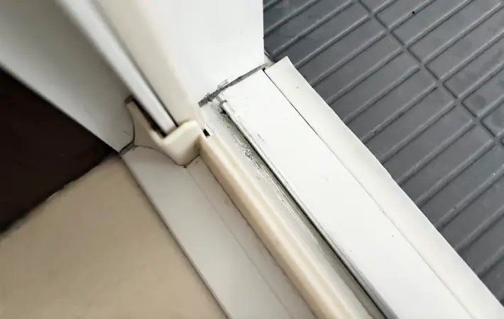 掃除後のドアレールを別角度から見た画像（撮影：エニママ）