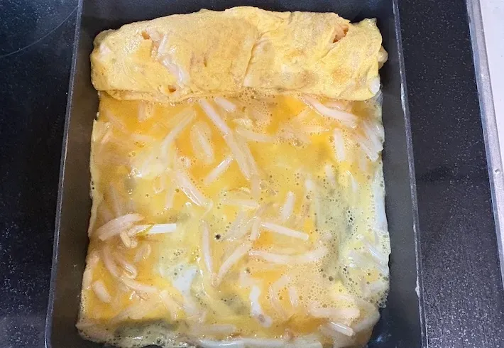 モヤシの玉子焼き
