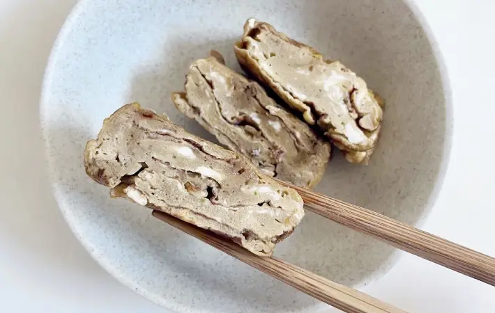 黒糖入り玉子焼きの完成画像（撮影：エニママ）