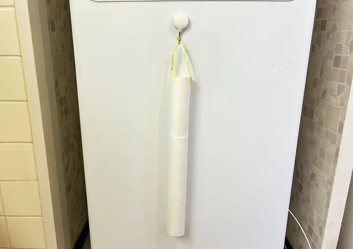 ラップの芯活用写真（撮影：grapeライフハック編集部）