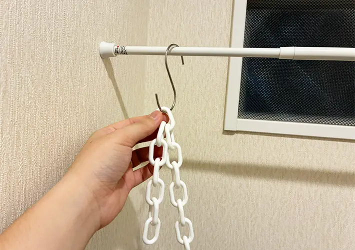 ダイソーのチェーン活用写真（撮影：grapeライフハック編集部）