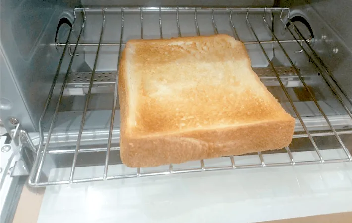 トースターで焼いた後の画像（撮影：エニママ）