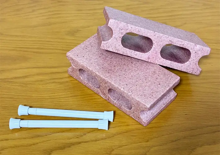 ミニブロックの活用写真（撮影：grapeライフハック編集部）