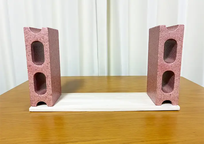 ミニブロックの活用写真（撮影：grapeライフハック編集部）