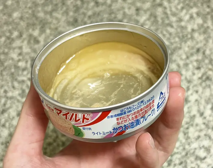 油だけの凝ったツナ缶の写真（撮影：grapeフード編集部）