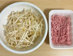 もやしとひき肉の写真（撮影：grapeフード編集部）