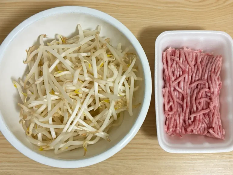 もやしとひき肉の写真（撮影：grapeフード編集部）