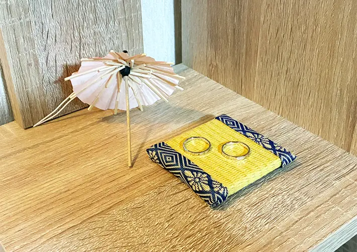 ミニ畳の活用写真（撮影：grapeライフハック編集部）
