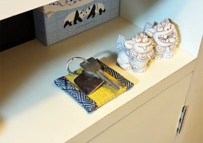 ミニ畳の活用写真（撮影：grapeライフハック編集部）