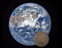 半年に１度の貴重な瞬間！　人工衛星が捉えた「月が地球に写り込む写真」をNASAが公開