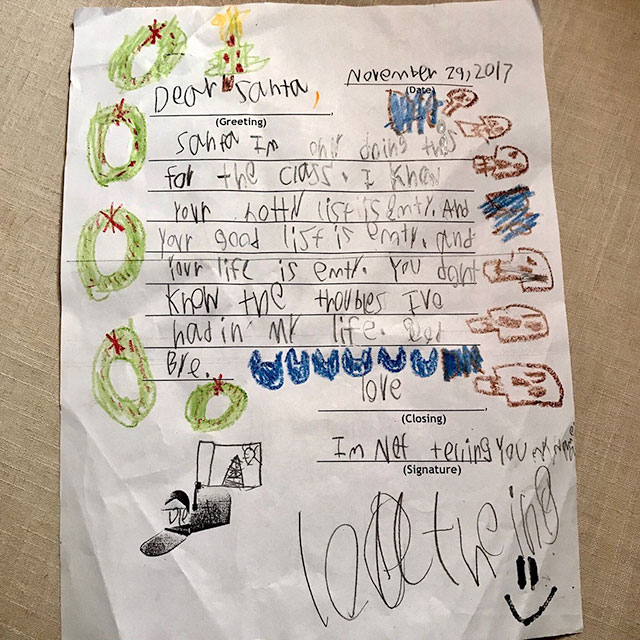 あなたには分からない ６歳の子どもがサンタへ宛てた手紙が辛らつ過ぎる Grape グレイプ