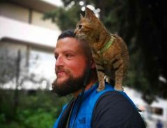 １人で旅する男性が出会った１匹の子猫　そのまま一緒に世界をめぐることに